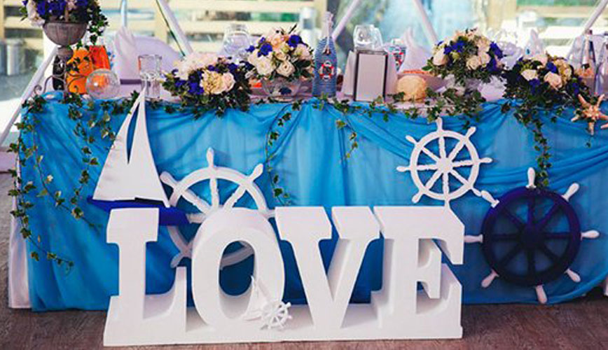 свадьба в морском стиле